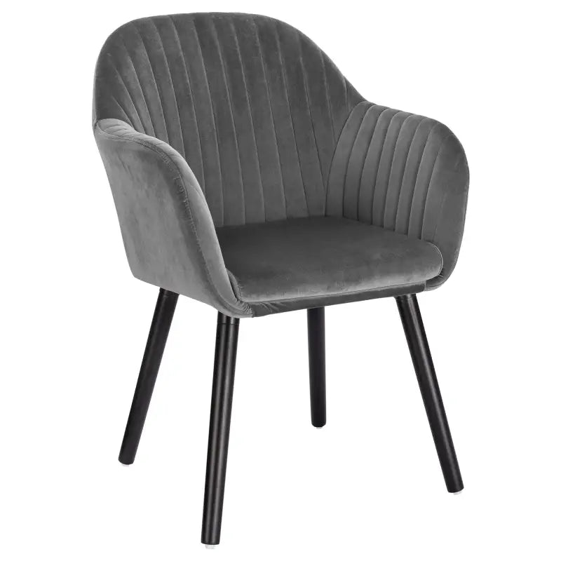 BukkitBow Eetkamerstoel - Ergonomisch Comfort - Fluweel met Houten Poten