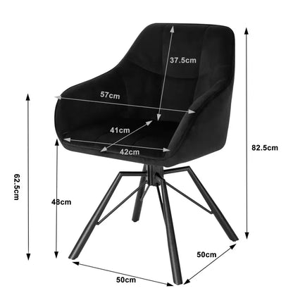 Comnox - BukkitBow Eetkamerstoel - Ergonomisch Comfort - 360 Graden Draaibaar