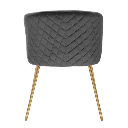 BukkitBow - Eetkamerstoel met Fluweelzitting - Hoge Kwaliteit Staal - Comfortabele Vulling - Vloerbeschermers - 47.5CM