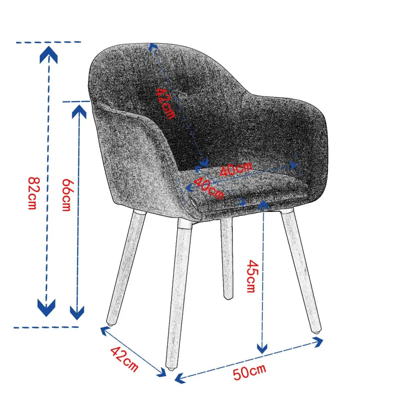 BukkitBow - Ergonomische Eetkamerstoel met Beukenhouten Poten