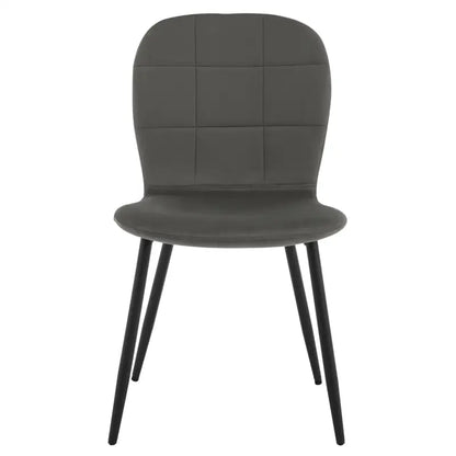 BukkitBow - Eetkamerstoelen Set van 4 - Ergonomische Keukenstoelen - Fluwelen Zitting - Metalen Poten