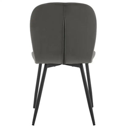BukkitBow - Eetkamerstoelen Set van 4 - Ergonomische Keukenstoelen - Fluwelen Zitting - Metalen Poten