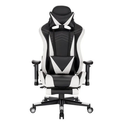 BukkitBow - Ergonomische Velvet of Lederen Gaming Stoel - met Rugkussen en Benenondersteuning - 43-51CM Hoog