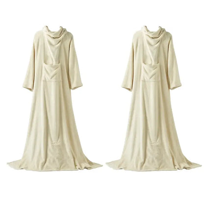 BukkitBow - Flanellen Fleece Deken met Mouwen en Zak - 260 GSM - Verschillende Maten en Kleuren - Lichtgewicht Onesie - Wasbaar