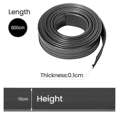 BukkitBow - Flexibele Gazonrand - Kunststof - Buigbaar - Op Maat Knippen - met Verbindingspinnen - 600CM