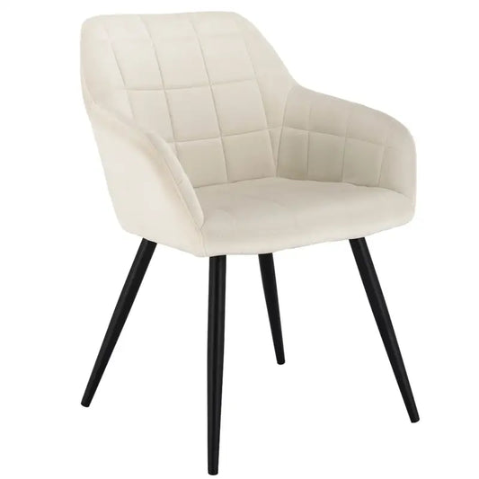 Comnox - BukkitBow - Comfortabele Fluwelen Eetkamerstoel - Stabiel Metaal Frame