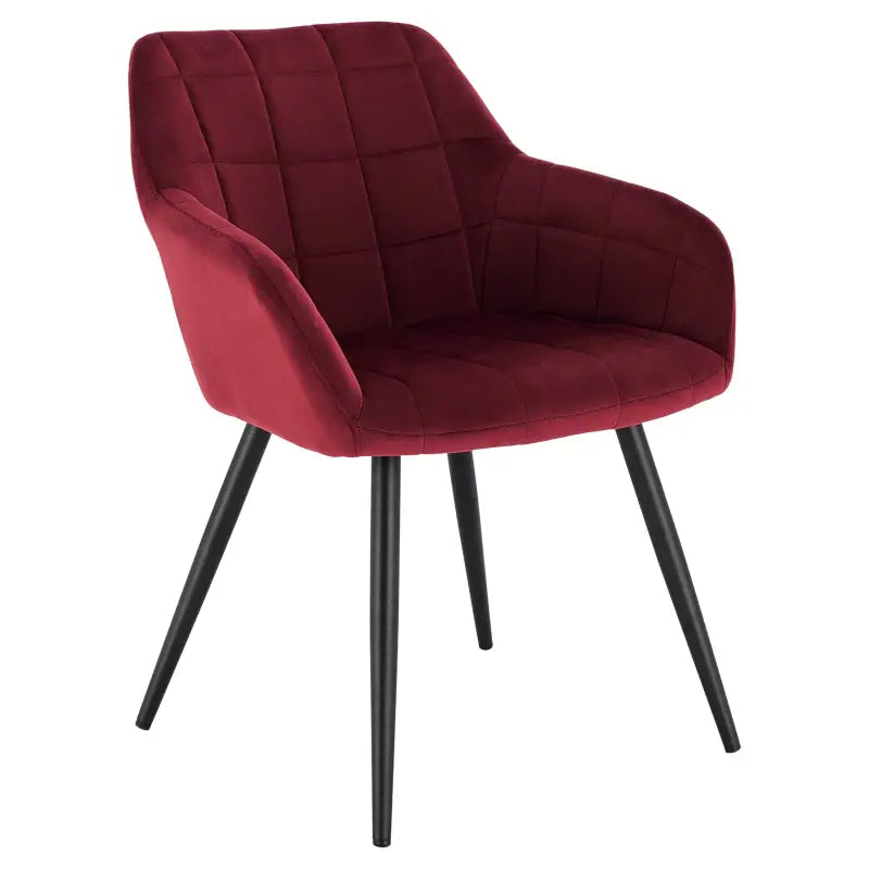 Comnox - BukkitBow - Comfortabele Fluwelen Eetkamerstoel - Stabiel Metaal Frame