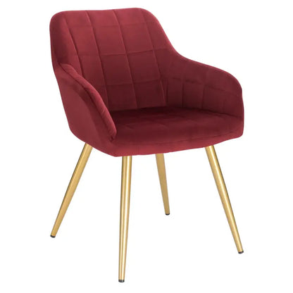 Comnox - BukkitBow - Comfortabele Fluwelen Eetkamerstoel - Stabiel Metaal Frame