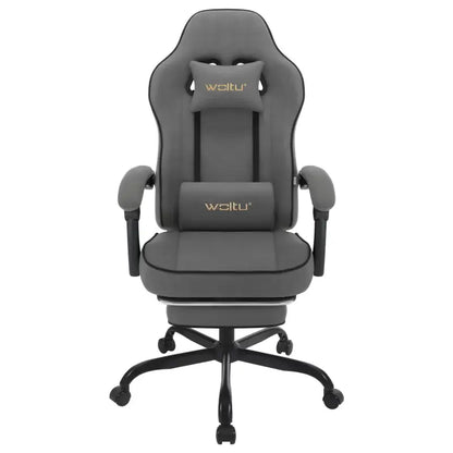 BukkitBow - Gaming Stoel met Verstelbare Rugleuning en Voetsteun - Metaal/Technologische Stof/Nylon Wielen - 150 kg Draagvermogen