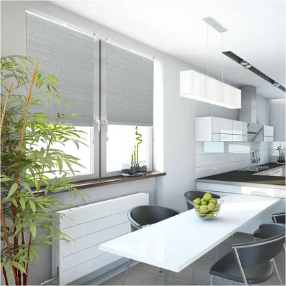 BukkitBow - Geïsoleerde Geplooide Zonnescherm / Plisségordijn - Polyester met Aluminium Profiel - 130 cm Hoog - Inclusief Montagekit