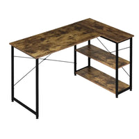 BukkitBow - Hoekbureau - Computer / Kantoor Bureau - met Opbergruimte - Frame van Metaal - 120X72CM