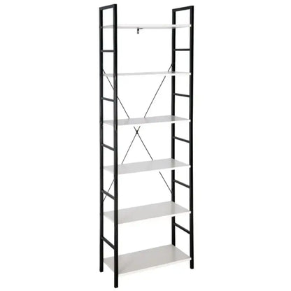 BukkitBow - Houten Planken met 6 Tiers - Boekenkast Garage Schuur Opbergrek - Multifunctioneel Organisator - 27,5x60x180cm