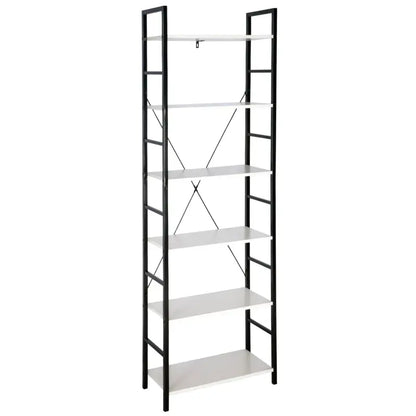BukkitBow - Houten Planken met 6 Tiers - Boekenkast Garage Schuur Opbergrek - Multifunctioneel Organisator - 27,5x60x180cm
