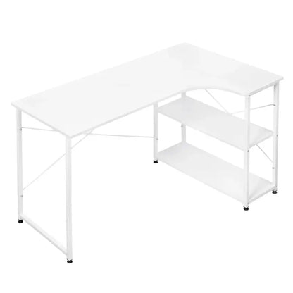 Comnox - BukkitBow Industrieel Bureau - Compact Hoekbureau met Opbergruimte - 120x74cm