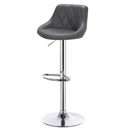 BukkitBow - Industriële Velvet Barkruk met Rugleuning en Verstelbare Zithoogte - 60-82CM