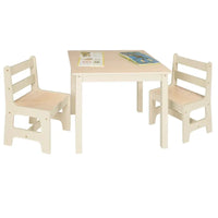 BukkitBow - Kinder Tafel met Stoelen Set - Multifunctioneel - MDF Panelen - Tafel met 2 Stoelen - 60X60X55CM