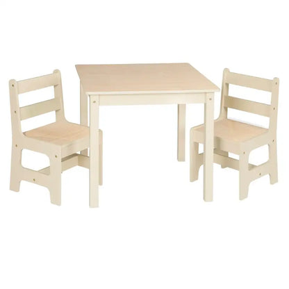 BukkitBow - Kinder Tafel met Stoelen Set - Multifunctioneel - MDF Panelen - Tafel met 2 Stoelen - 60X60X55CM
