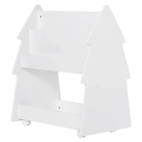 BukkitBow - Kinderboekenplank - Dubbelzijdige Boekenkast - Kast Met Wieltjes - Montessori Stijl - 60x71x38,5cm