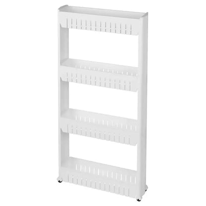 BukkitBow - Kleine Keukenwagen / Smal Rek op Wielen - Geschikt voor Keuken / Woonkamer of Badkamer - 3 of 4 Lagen opslag
