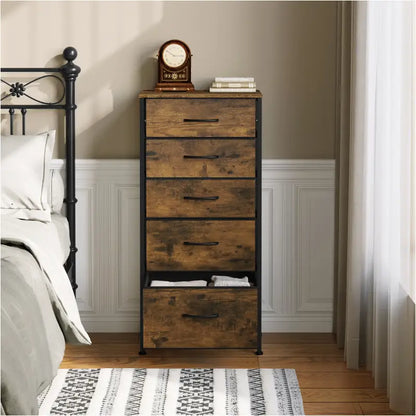 BukkitBow - Ladekast - Gefabriceerd Hout - 5 Stoffen Lades - Lichtgewicht - Stabiel - Multifunctioneel