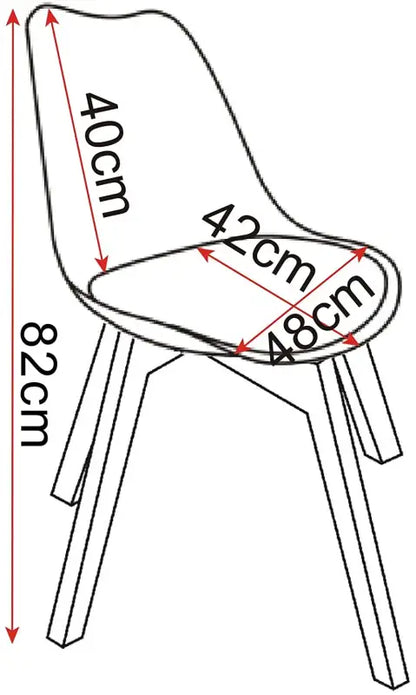 BukkitBow - Linnen Stoel met Massief Houten Poten - Ergonomisch Zitcomfort - Zithoogte: 42CM