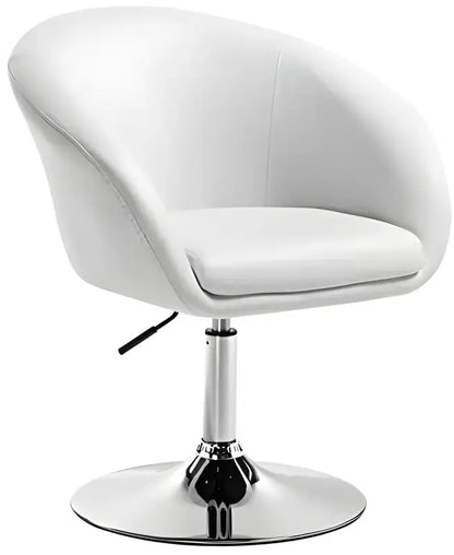 BukkitBow - Luxe Barkruk / Relaxstoel - Kunstleer, Linnen of Fluweel en Verchroomd Staal - Verstelbaar en Ergonomisch - Zithoogte: 44-57CM