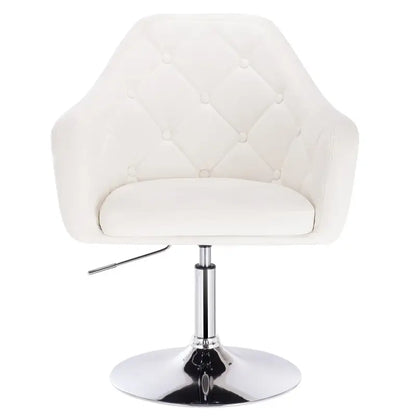 BukkitBow - Luxe Barkruk / Relaxstoel - Kunstleer of Fluweel en Verchroomd Staal - Verstelbaar en Draaibaar - Zithoogte: 46.5-62.5CM