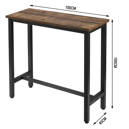 BukkitBow – Luxe Bartafel - Bartafel voor Binnen & Buiten – Metalen Bartafel – Rechthoekige Bar - 100x40x100 cm