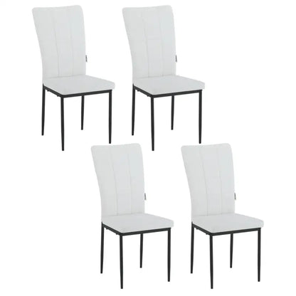BukkitBow - Luxe Eetkamerstoelen Fluweel/Kunstleer - Hoogwaardige Schuimvulling - Stevig Metalen Frame - Ergonomisch Ontwerp - 46CM Zithoogte