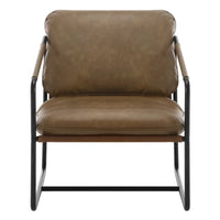 BukkitBow - Luxe Fauteuil - Faux Leer met Metaal - Luxe Design - 65x80x75cm