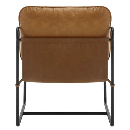 BukkitBow - Luxe Fauteuil - Faux Leer met Metaal - Luxe Design - 65x80x75cm