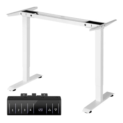 BukkitBow - Luxe Metalen Frame voor Zit Sta Bureau - Verstelbaar in Hoogte met 2 Motoren en Anti Botsing - Met Geheugensloten