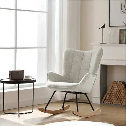 BukkitBow - Luxe Relaxstoel - Moderne Wing Fauteuil - met Stevige Metalen Poten - Met Zachte Ribfluwelen Bekleding - 46CM Zithoogte
