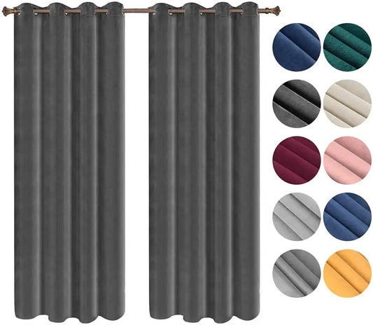 BukkitBow - Luxe Verduisteringsgordijnen Fluweel - Thermische Isolatie - 140cm Breedte