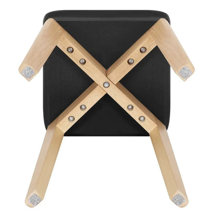 BukkitBow - Massief Beukenhouten Krukken - Stabiele Structuur - Zachte en Comfortabele Seat - Praktisch en Compact - 32.5x32.5x47cm