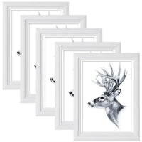 BukkitBow - Massief Houten Fotolijst - Diverse Maten - Modern Ontwerp - 5-Delig Set Fotolijsten