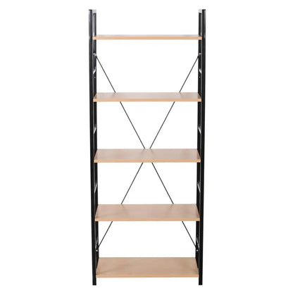 BukkitBow - Metalen Industriële Boekenkast - Ladder vorm met 5 Planken (28X60X148CM)
