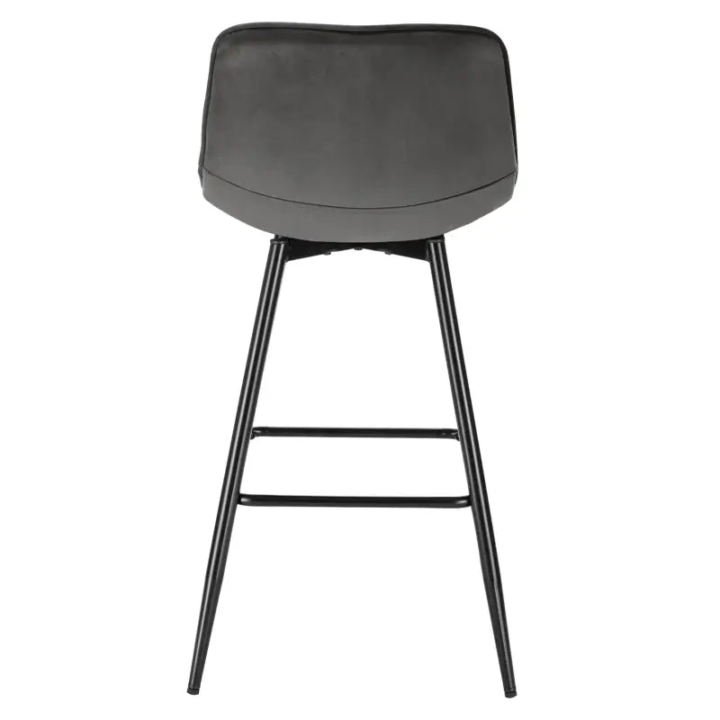 BukkitBow - Moderne Barkruk - Barkruk van Fluweel met Metaal Frame - Ergonomisch met Rugleuning - 100kg Draagvermogen - Zithoogte: 64.5CM