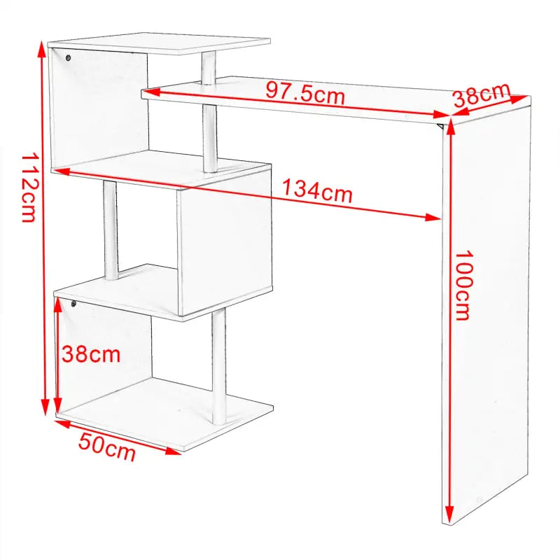 BukkitBow Moderne Bartafel - Creëer uw eigen barhoek - 97.5x38cm