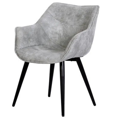 BukkitBow - Moderne Eetkamerstoel met Metalen Poten - Zachte Zitting - Comfortabel en Ergonomisch - Zithoogte: 44CM