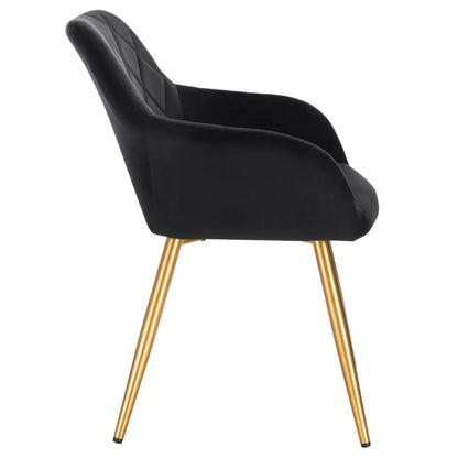 BukkitBow - Moderne Eetkamerstoel - Stoel van Stof/Fluweel - Ergonomisch & Comfortabel - Duurzaam & Stevig - Zithoogte: 47CM