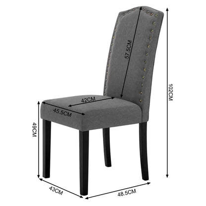 BukkitBow - Moderne Eetkamerstoelen - Ergonomisch Ontwerp - Massief Houten Frame - Stabiel en Duurzaam - 57,5CM Rughoogte