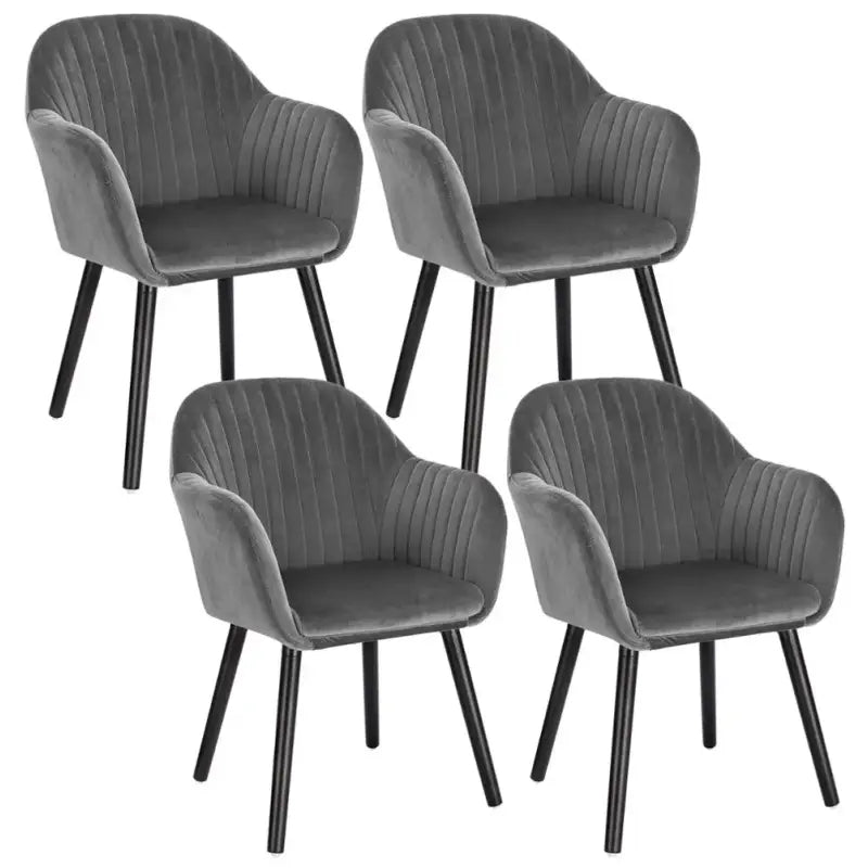 BukkitBow - Comfortabele Fluwelen Eetkamerstoelen - Set van 4