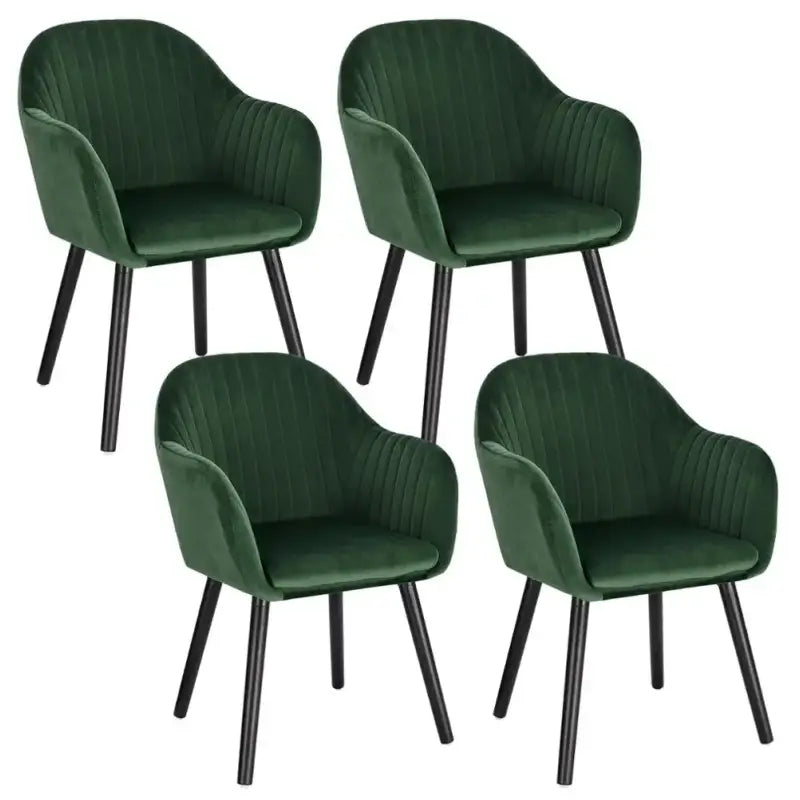BukkitBow - Comfortabele Fluwelen Eetkamerstoelen - Set van 4