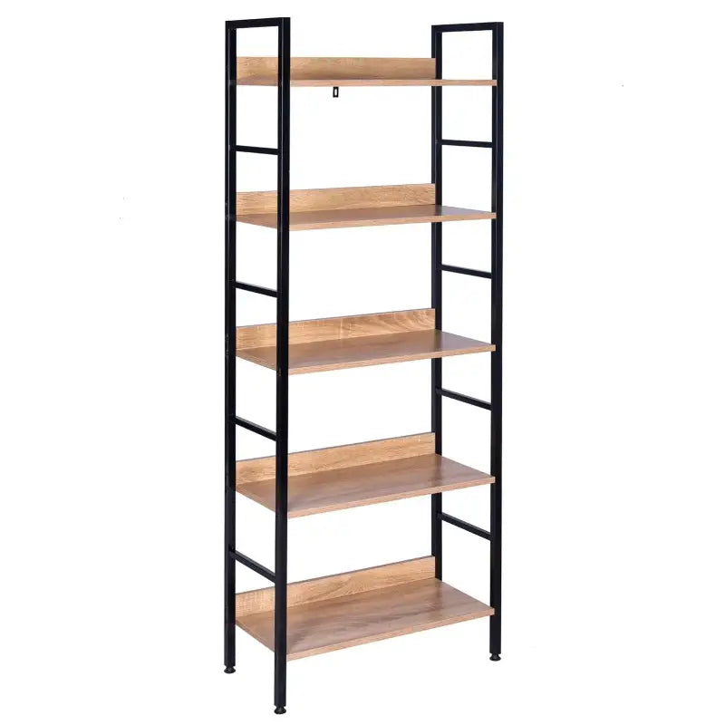 BukkitBow - Moderne Open Planken/Kast - 5 Laags Opslag - Stevig & Duurzaam - Veelzijdig Design - 60x27.5x160 cm