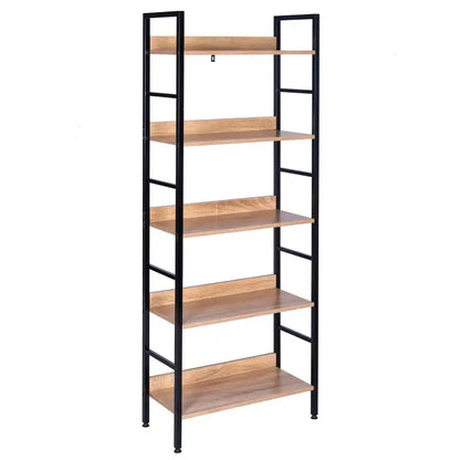 BukkitBow - Moderne Open Planken/Kast - 5 Laags Opslag - Stevig & Duurzaam - Veelzijdig Design - 60x27.5x160 cm