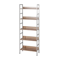 BukkitBow - Moderne Open Planken/Kast - 5 Laags Opslag - Stevig & Duurzaam - Veelzijdig Design - 60x27.5x160 cm