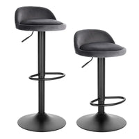 BukkitBow - Moderne Set Barkrukken - Set van 2 Barkrukken - Fluweel met Metalen Onderstel - Verstelbaar & 360° Draaibaar - 120 kg Draagvermogen