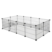 BukkitBow - Modulaire Knaagdieren Ren - IJzeren Panelen - Konijn & Knaagdieren Ren - 72x36x142cm