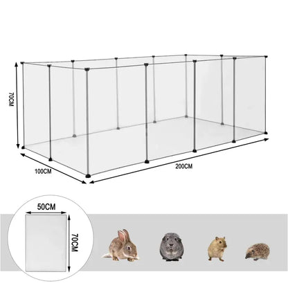 BukkitBow - Modulaire Knaagdieren Ren - Stevige Panelen - Konijn & Knaagdieren Ren - 100X200X70CM